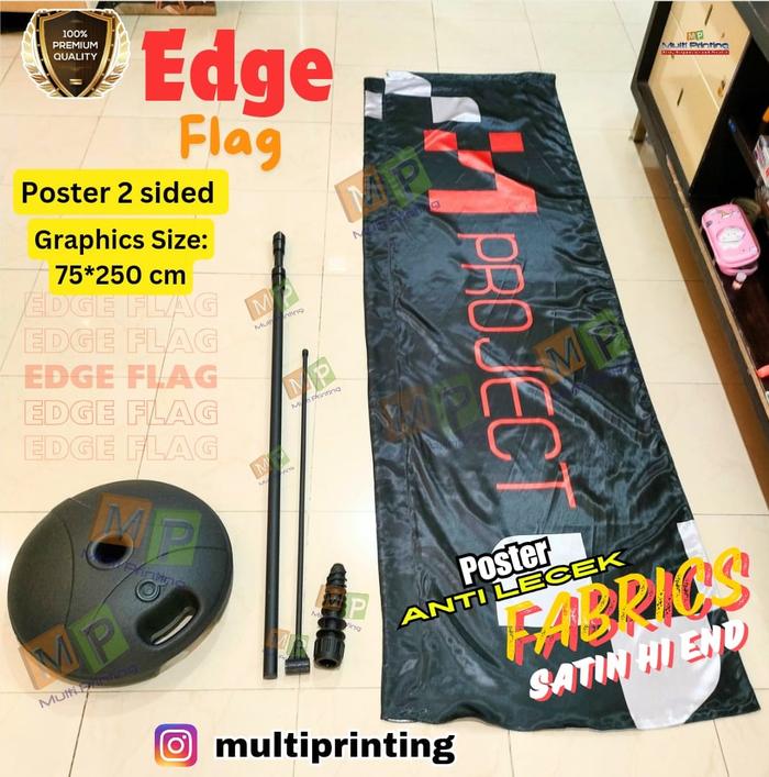 Gambar Flag Banner-Flag Banner Edge-Flying Banner Edge-Edge Flag-Beach Flag - Poster 1 Sisi dari Multi Printing Group undefined Tokopedia