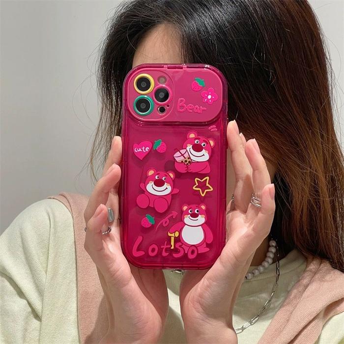 Gambar NEW! CASE KARTUN LOTSO PINK BEAR CUTE WITH MIRROR SUITABLE FOR IPHONE XR X XS XSMAX 11 12 13 14 15 PLUS PRO MAX - Lotso Case Only, IP XR dari VMTStore_NEW undefined Tokopedia