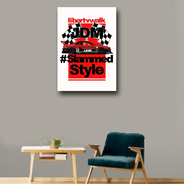 Gambar KRMK Poster Kayu Mobil NISSAN SKYLINE R34 SLAMMED LBWK LIBERTY WALK - 8, POSTER KAYU dari Karimake ID Official undefined Tokopedia