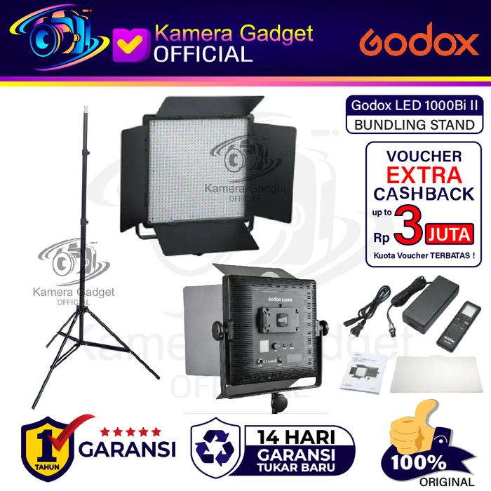 Gambar Godox LED 1000Bi II Bi-Color - LED1000 Bi-II - 1000 Bi-II Light Studio - PKT FREE STAND dari Kamera Gadget Official undefined Tokopedia