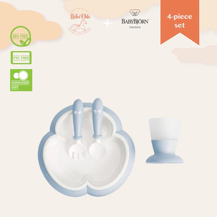 Gambar Baby Björn Feeding Set (4 pcs) - Biru Muda dari bebechicindo undefined Tokopedia