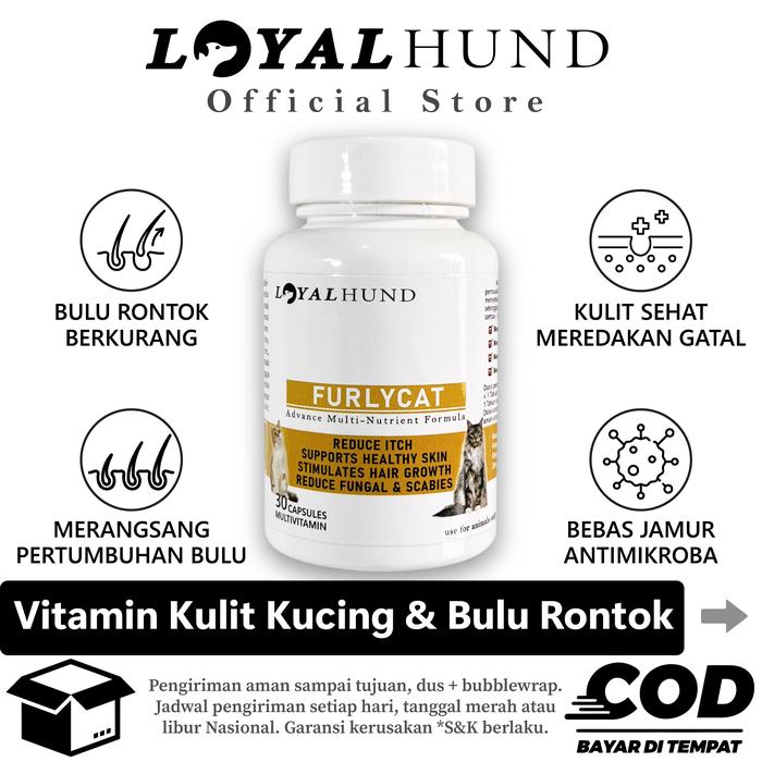 Gambar Vitamin Kucing Kulit dan Bulu Rontok, Jamur, Furlycat - Loyal Hund dari Loyal Hund Store undefined Tokopedia