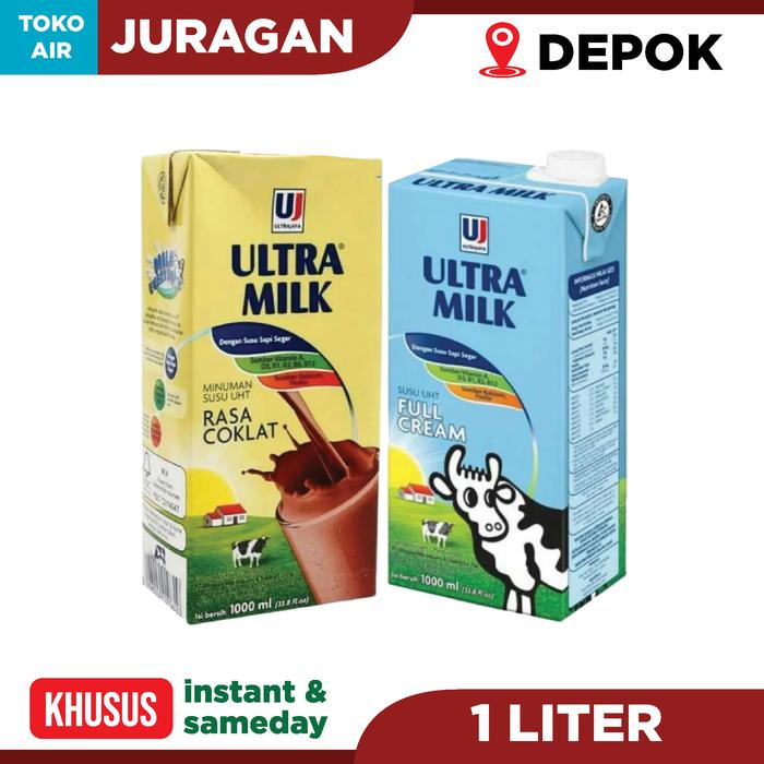 Gambar Ultra Milk 1 Liter | Susu Ultra Milk | Susu Murni 100% - mix rasa dari Toko Air Juragan undefined Tokopedia