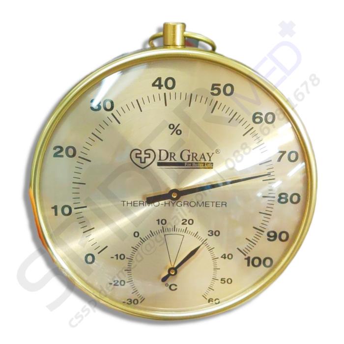 Gambar Thermo Hygrometer Analog / Alat Pengukur Suhu Dan Kelembapan Ruangan - Dr Gray dari Spider Med undefined Tokopedia
