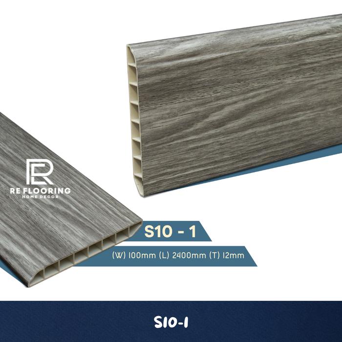 Gambar Plint 10 Cm PVC - List Flooring / Skirting Lantai Vinyl SPC - S10-1 dari RE Flooring undefined Tokopedia