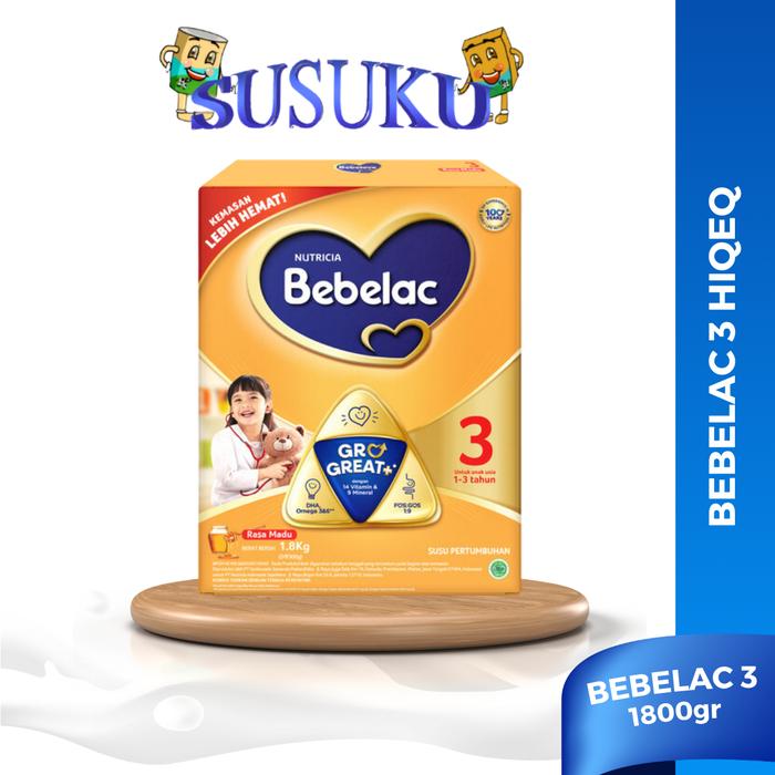 Gambar Bebelac 3 HiQEQ Madu 1800 gr - Susu Anak - Susu Pertumbuhan (1-3 Thn) dari susuku.id_NEW undefined Tokopedia