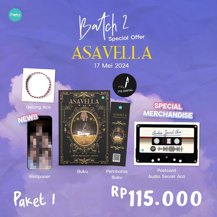 Gambar Pre Order Batch 2 - Buku Novel Asavella - Moka Media - Alfida Nurhayati Adiana - - Paket 1 dari Bumi Fiksi Makassar undefined Tokopedia