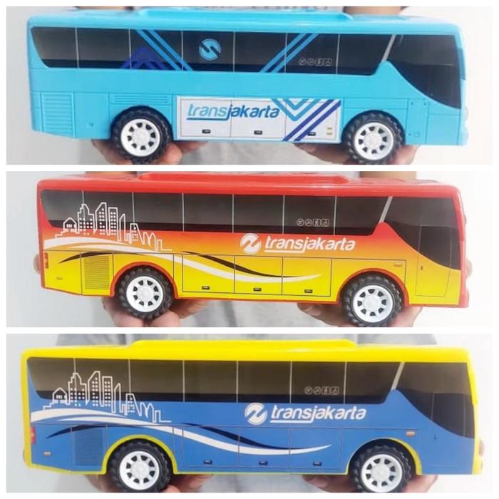 Gambar Mainan Mobil Bus Transjakarta - Miniatur Model Bis Busway Angkutan Umum Koleksi Anak Laki Perempuan - Bus dari Suka-Suka Project undefined Tokopedia