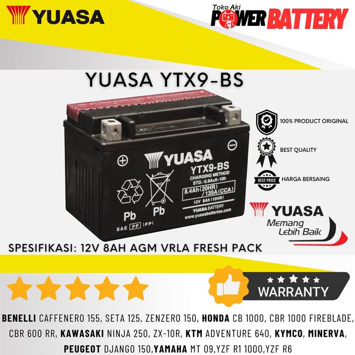 ピーピー Yuasa Cbr 125 Battery Jual ACCU ORIGINAL YUASA YTZ6V AKI