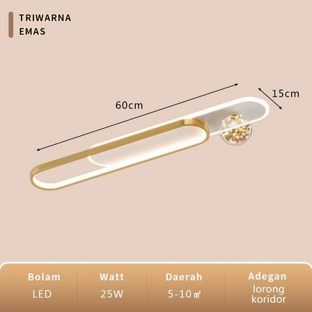 Gambar Lampu Lorong Koridor Langit Berbintang Kreatif Lampu Plafon LED Lampu Hias Ruangan Minimalis - Gold-60cm dari khoirrberkah undefined Tokopedia