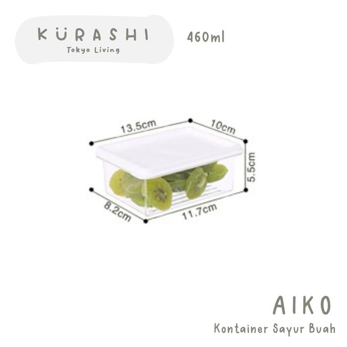 Gambar 【KURASHI】AIKO Penyimpanan Buah Buahan Modular Wadah Box Daging Stackable Kontainer Bahan Makanan Container Fresh Makanan Transparan Box Tutup Sayuran Buah Estetis - 450ML dari Kurashi Living undefined Tokopedia