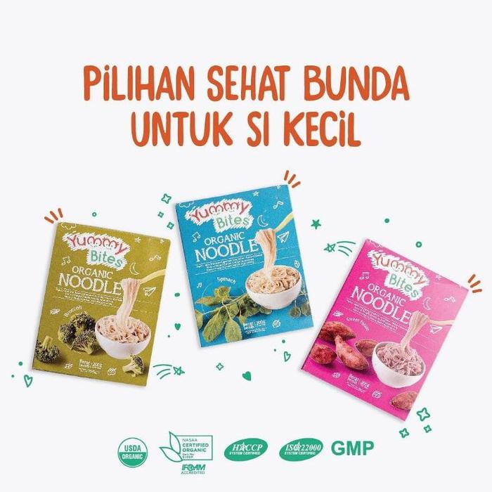 Gambar Terbaru Yummy Bites Noodle - Organic Noodle - 200Gr - Spinach dari gebet77 undefined Tokopedia