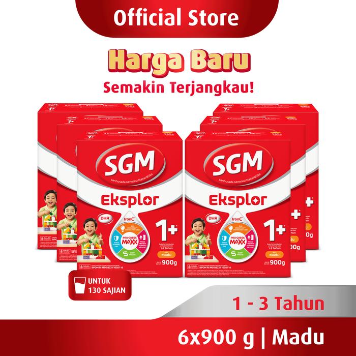 Gambar Paket 6 - SGM Eksplor 1 Plus Madu 900gr dari Aku Anak SGM undefined Tokopedia
