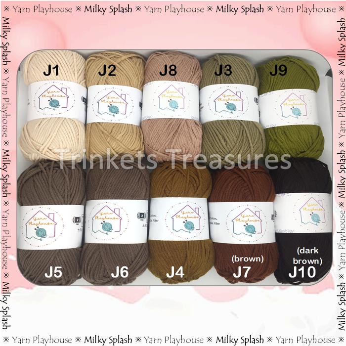 Gambar BAG3 Milky Splash 5 Yarn Playhouse Benang rajut katun susu milk cotton - MilkyS - J, 7 dari Trinkets Treasures undefined Tokopedia