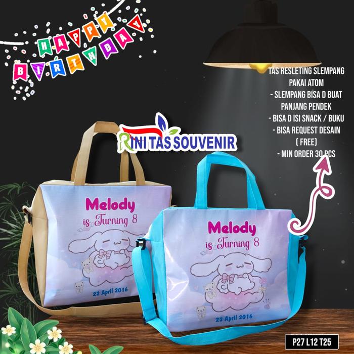 Gambar Tas ulang tahun resleting selempang hampers murah untuk ultah dari Alfitri Souvenir undefined Tokopedia