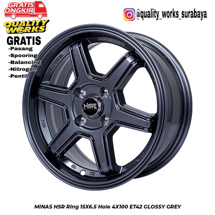 Jual Velg Mobil Honda Brio Ring 15 Racing Lock JDM Te37 Hsr Wheel Minas ...