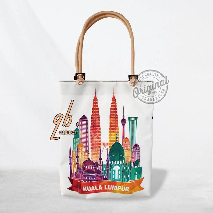 Gambar Galeri Tas Bandung HC Totebag Printing Malaysia Wanita Kanvas 38x33x5cm Tali Sumbu Ganda Garansi Best Seller - Kuala lumpur dari Galeri Tas Bandung HC undefined Tokopedia