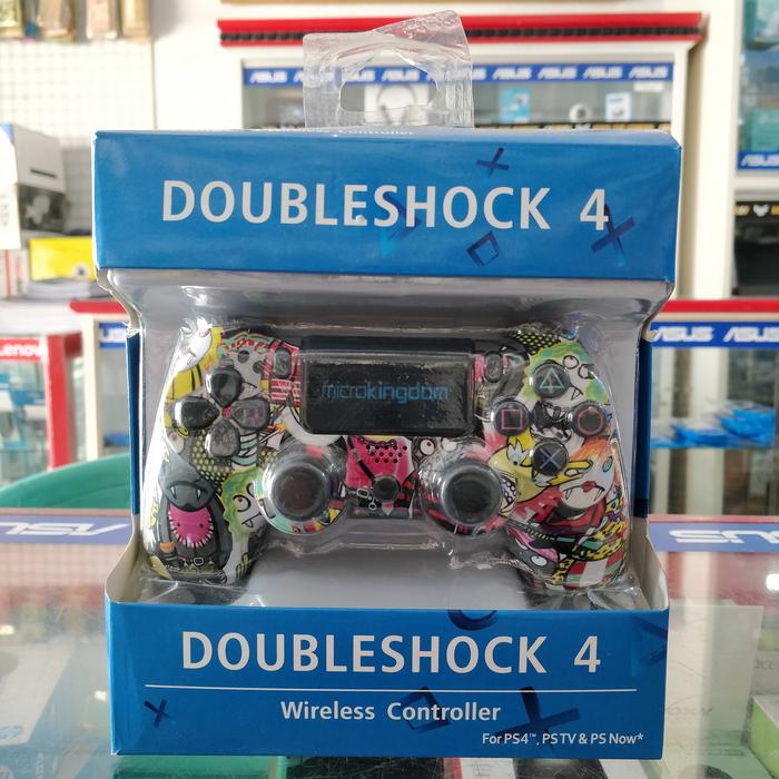 Gambar Double Shock Wireless Controller Microkingdom for PS 3 & 4 - Abstract, PS 4 dari Nexus Computer undefined Tokopedia