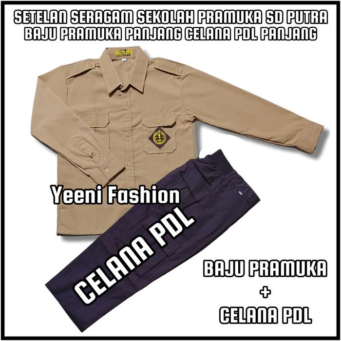 Gambar Setelan Seragam Sekolah Pramuka Penggalang SD Putra Baju Pramuka SD Lengan Panjang Celana PDL Pramuka Panjang - Baju + Celana, 6 TAHUN dari Yeeni Fashion Shop undefined Tokopedia