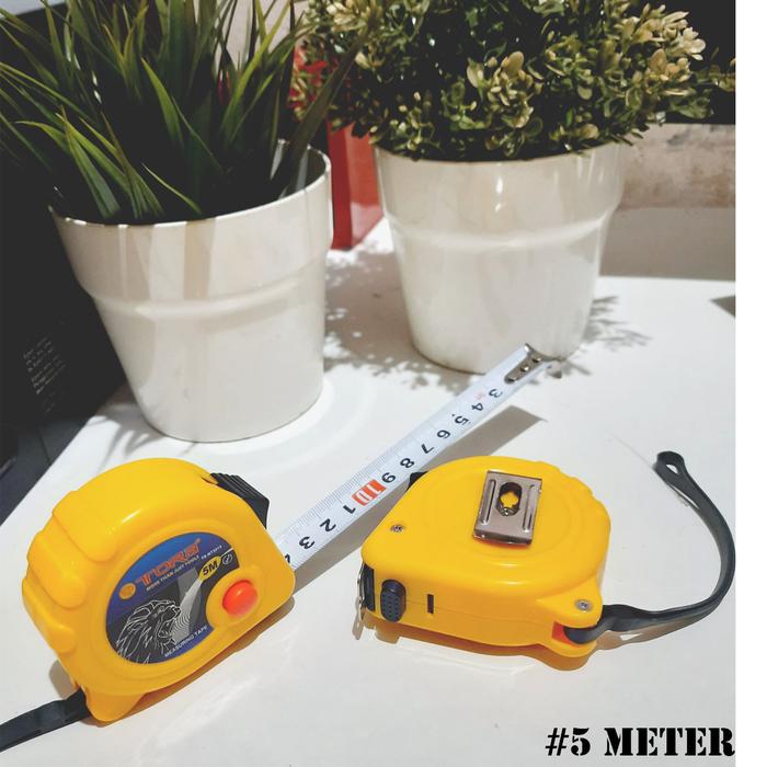 Gambar YAHOYA Meteran Tukang / Measuring Tape / Meteran Karet Roll 5 Meter - 5Meter dari Warung Mesin Jakarta undefined Tokopedia