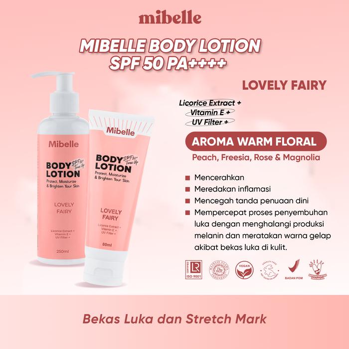 Gambar Mibelle Body Lotion SPF 50+ Tone Up - Lovely Fairy, 80 ml dari mibelleskin undefined Tokopedia