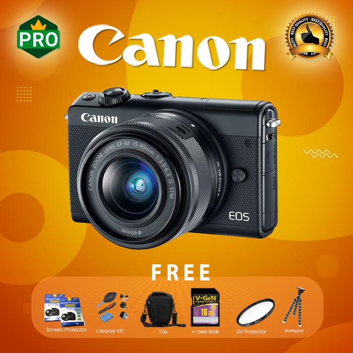 Jual Canon EOS M100 kit EF 15-45mm IS STM -paketan lengkap Kota