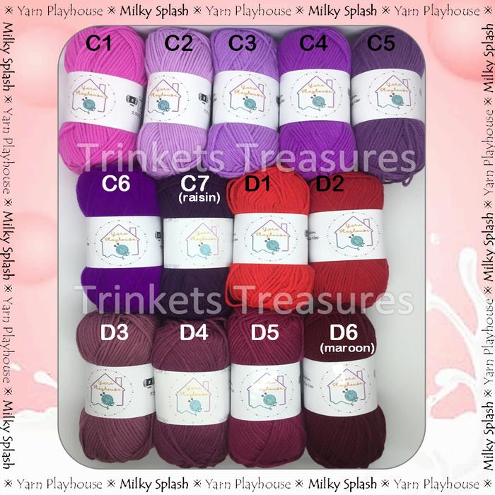 Gambar BAG2 Milky Splash 5 Yarn Playhouse Benang rajut katun susu milk cotton - MilkyS - D, 2 dari Trinkets Treasures undefined Tokopedia