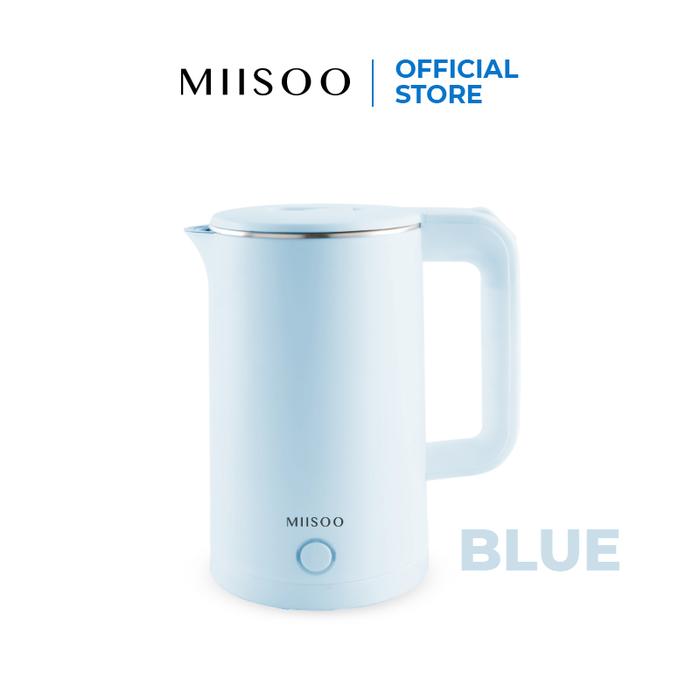Gambar MIISOO Teko Listrik Pemanas Air Water Heater Stainless Steel Boiling Water 1.8L Food Grade Portable - Biru dari MIISOO undefined Tokopedia