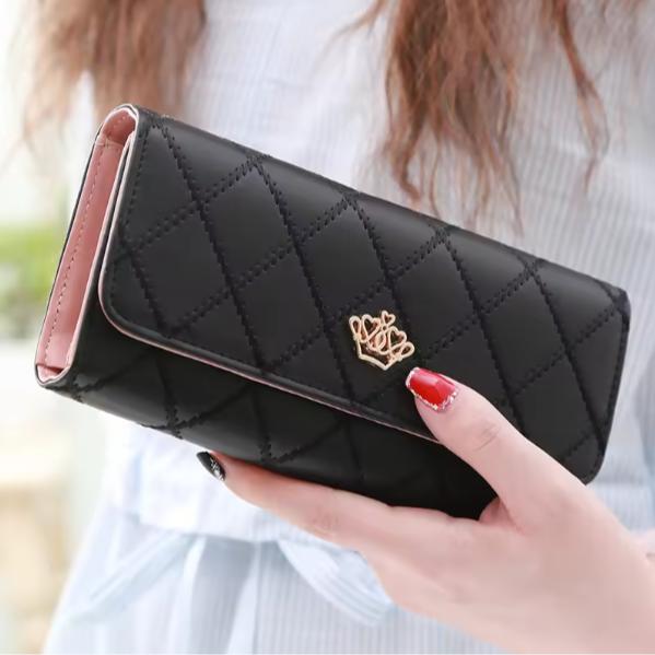 Gambar Dompet panjang wanita mahkota, pink ungu biru merah kuning hitam dari Dino Daily Bdg undefined Tokopedia