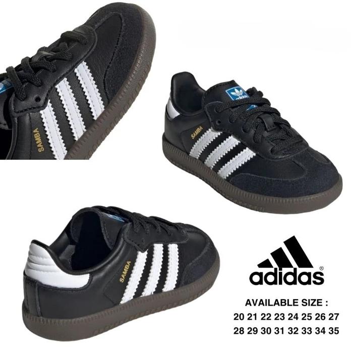 Gambar Sepatu Anak Sekolah Adidas Samba Hitam Gum Model Tali Cowok Cewek - 20 dari TOKO NADHIF Q.R undefined Tokopedia