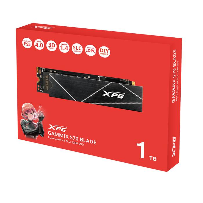 Gambar SSD ADATA XPG GAMMIX S70 BLADE 512GB 1TB 2TB M.2 NVMe PCIe Gen4x4 - 1TB dari Rakitan Computer undefined Tokopedia