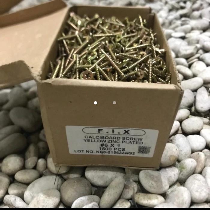 Gambar SEKRUP KALSIBOARD/SKRUP GRC 6 x 1 inch KUNING (50pcs) - Sekrup 1inch dari NFS Home undefined Tokopedia