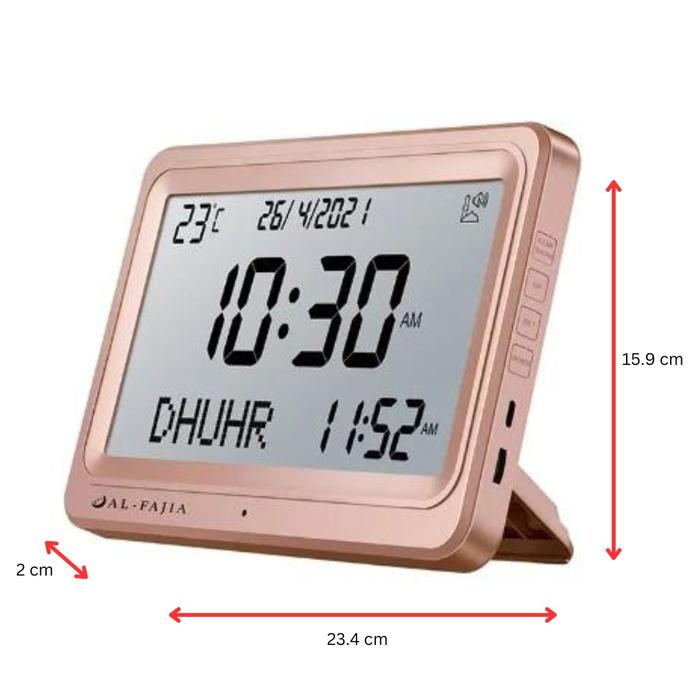 Gambar Jam Adzan Digital LCD Jadwal Sholat Otomatis - 8 Pilihan Suara Adzan - gold dari DIGITAL GROSIR undefined Tokopedia