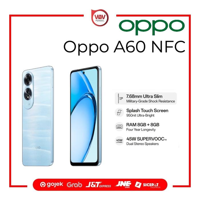 Gambar Hp Oppo A60 NFC Ram 8GB Internal 128GB Garansi Resmi - Biru Ombak dari wwponsel undefined Tokopedia