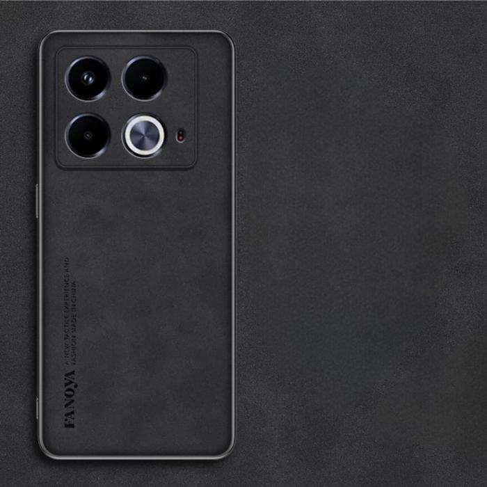 Gambar Lambskin Leather Case for Infinix Note 40 / 40s / 40 PRO PLUS | Softcase Cover - Hitam, Note 40 dari nucleo undefined Tokopedia