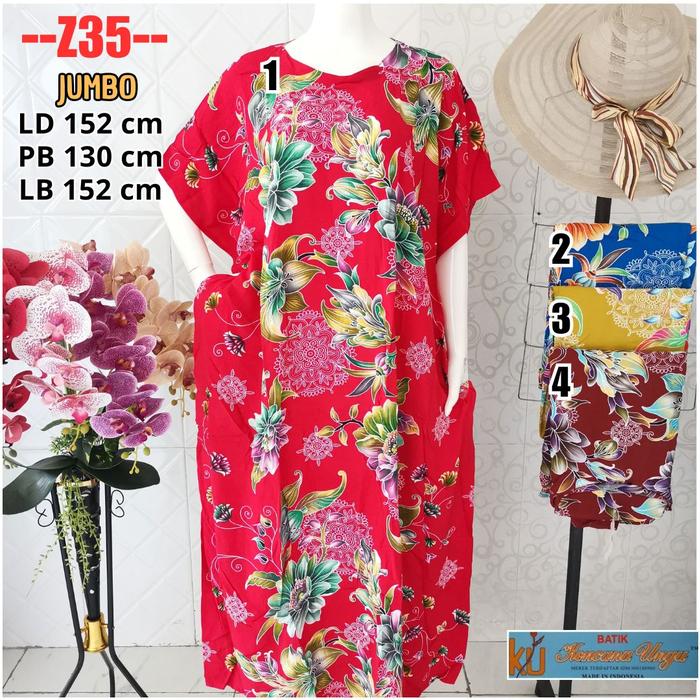 Gambar Daster batik Jumbo longdress Kencana Ungu Label Biru KUB kalong lowo - Z35 dari Grosir Daster Gresik undefined 3 Tokopedia
