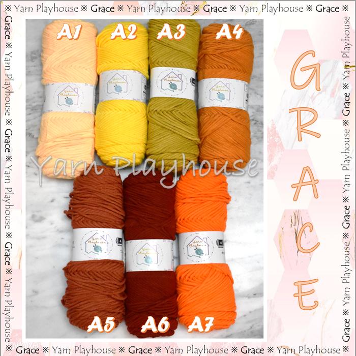 Gambar Grace Yarn Playhouse benang rajut milk cotton 8 ply worsted acrylic - Grace - A, 1 dari Trinkets Treasures undefined Tokopedia
