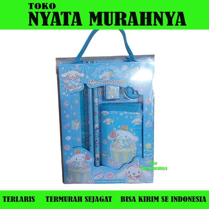 Gambar Paket Alat Tulis Anak Stationery Study Set Motif CINNAMOROLL dari Toko Nyata Murahnya undefined Tokopedia