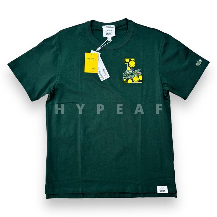 Gambar LACOSTE x SMILEY Unisex Big L Logo Tee - Green , M dari HYPEAFID undefined Tokopedia