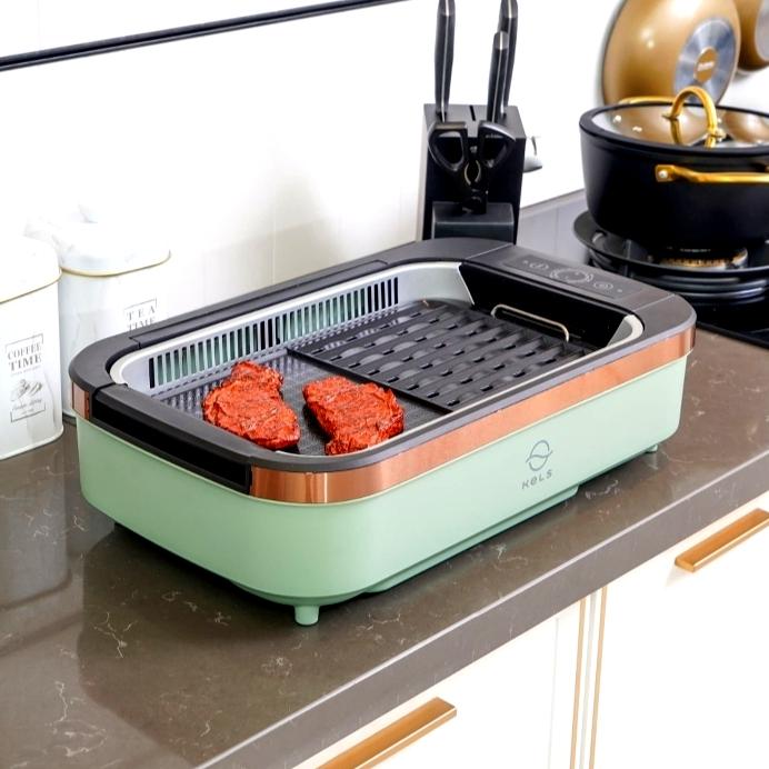 Jual Pemanggang elektrik bbq smokeless grill electric Hitam