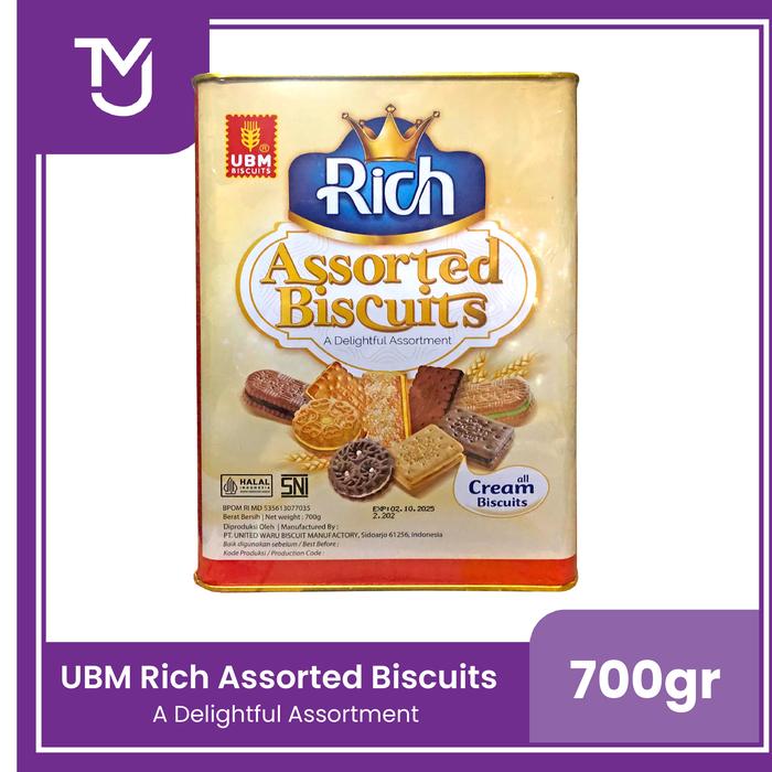 Gambar Assorted biscuit / Biskuit Aneka Rasa - Biskuit kaleng kotak UBM Borneo Biskuit - UBM Rich dari Tamalanrea MJ undefined Tokopedia