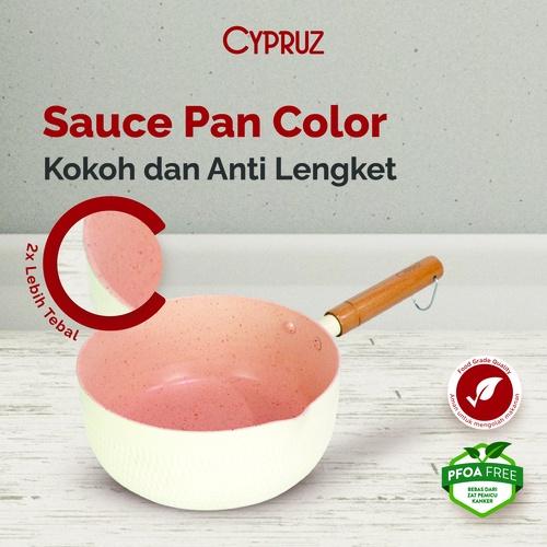 Gambar CYPRUZ Sauce Pan 20 cm Putih/grey Color Series Cypruz SN-0272 - 20 CM/SN 0272 dari TOKO JAWA ELECTRIK undefined Tokopedia