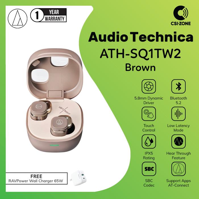 Gambar Audio Technica ATH-SQ1TW2 Bluetooth True Wireless TWS In Ear Earphone - Brown dari CSI-ZONE undefined Tokopedia
