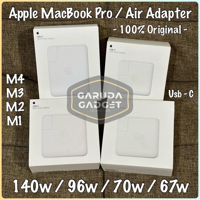 Gambar Original Charger MacBook Pro 14 16 inch Air 13 15 inch M4 M3 M2 M1 Pro Apple Usb C Power Adapter 140w 96w 70w 67w Fast Charging New - 67w dari Garuda Gadget undefined Tokopedia