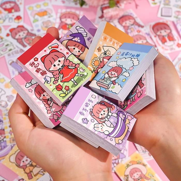 Gambar GTT Stiker Buku Momo Note Mini 24 Lembar Buku Diary DIY Karakter Lucu - CEWEK RANDOM dari Grosir Termurah Tercepat undefined Tokopedia