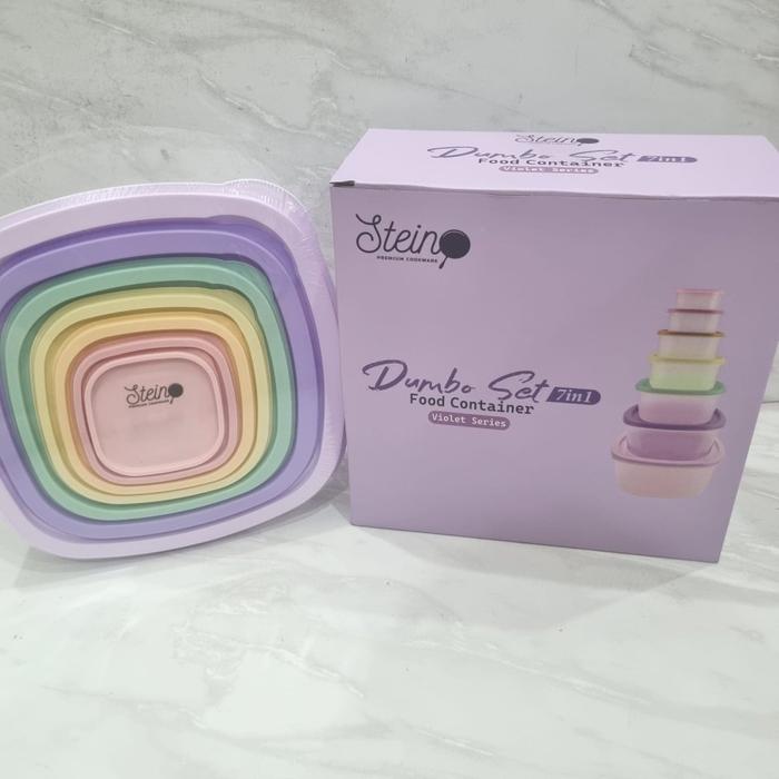 Gambar Stein Cookware Stein Dumbo Set 7 in 1 Food Container Tempat Simpan - Ungu dari amac electronic store undefined Tokopedia