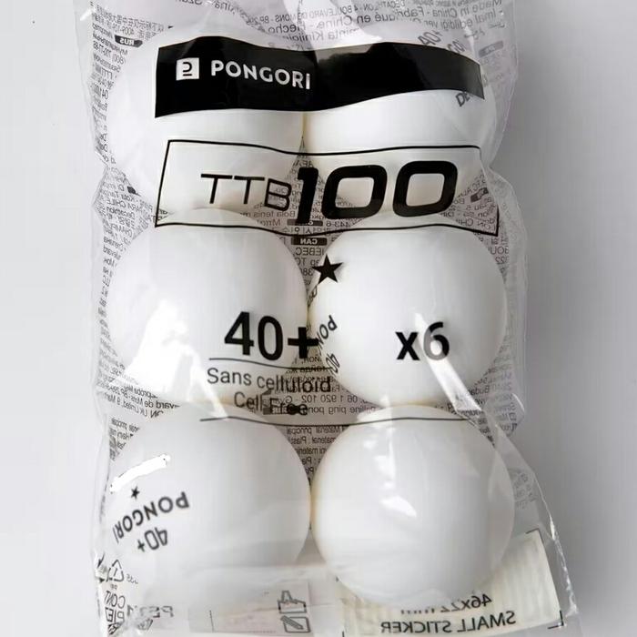 Jual Bola Tenis Meja TABLE TENNIS BALLS TTB 100 size 40 6Pc White