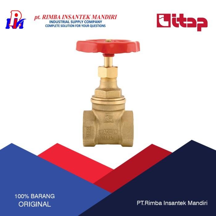 Gambar Brass Gate Valve Kuningan ITAP / Stop kran putar 2" inch dari PT. Rimba Insantek Mandiri undefined Tokopedia