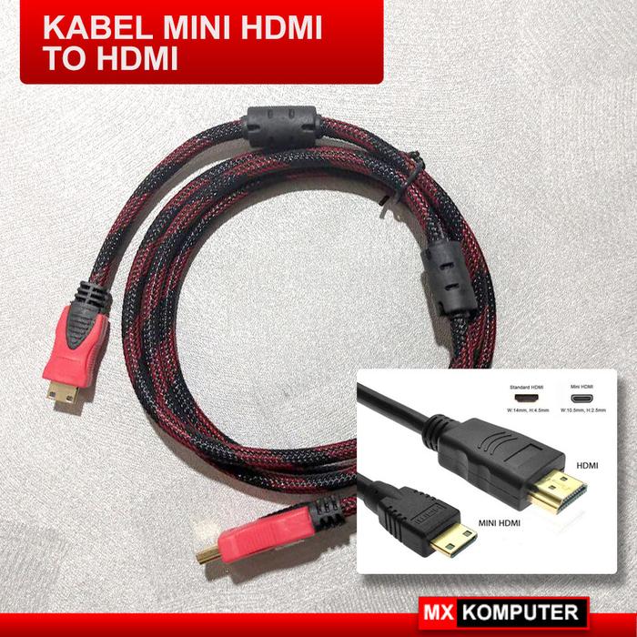 Gambar Kabel HDMI to Mini HDMI 1.5M Jaring - Polos dari MXKomputer_NEW undefined 4 Tokopedia