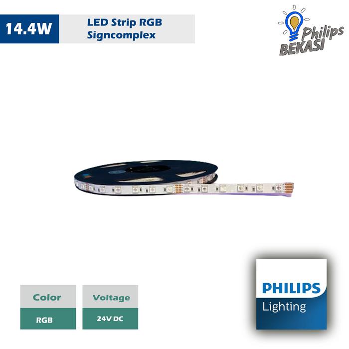 Gambar led strip rgb signcomplex 14,4 watt per meter dari Philips bekasi undefined Tokopedia